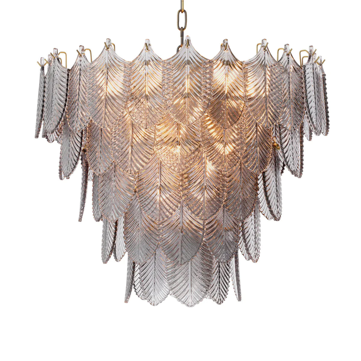 Smoked Glass Layered Chandelier Verbier | Eichholtz Miami