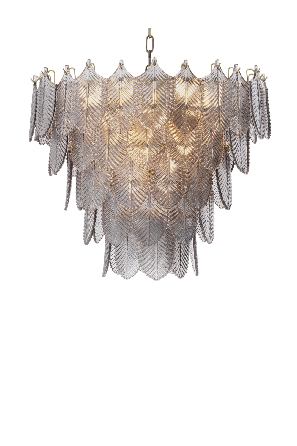 Smoked Glass Layered Chandelier Verbier | Eichholtz Miami