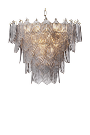 Smoked Glass Layered Chandelier Verbier | Eichholtz Miami
