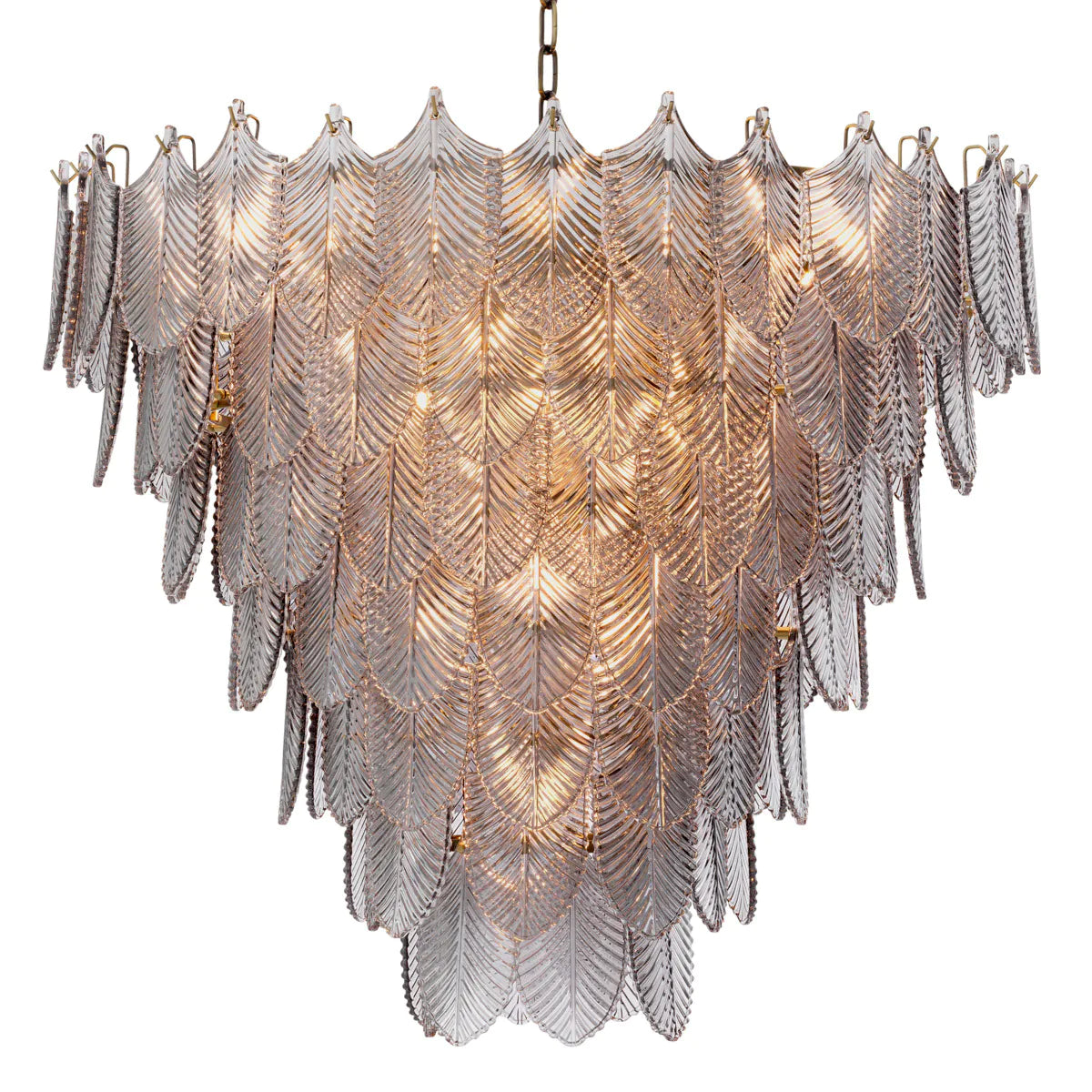 Smoked Glass Layered Chandelier Verbier | Eichholtz Miami