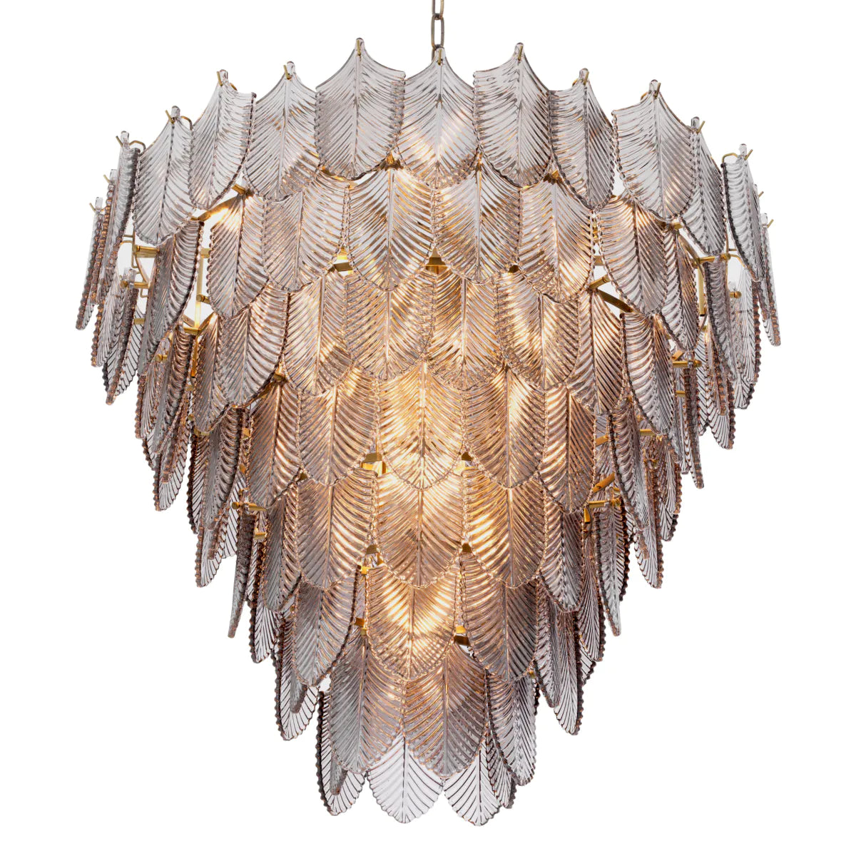 Smoked Glass Layered Chandelier Verbier | Eichholtz Miami