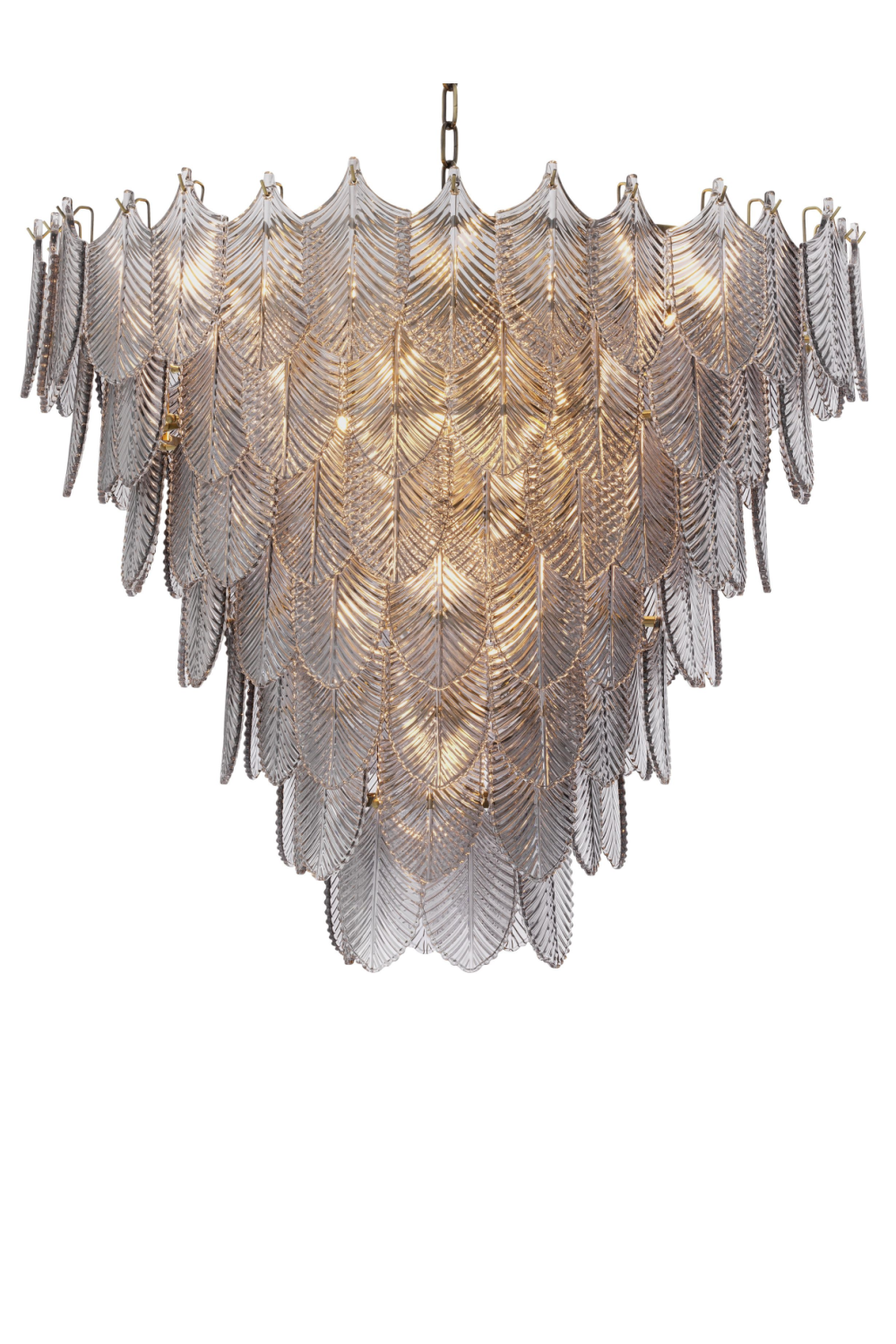 Smoked Glass Layered Chandelier Verbier | Eichholtz Miami