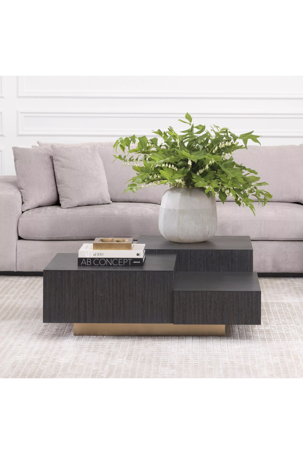 Oak Geometrical Coffee Table Nerone | Eichholtz Miami