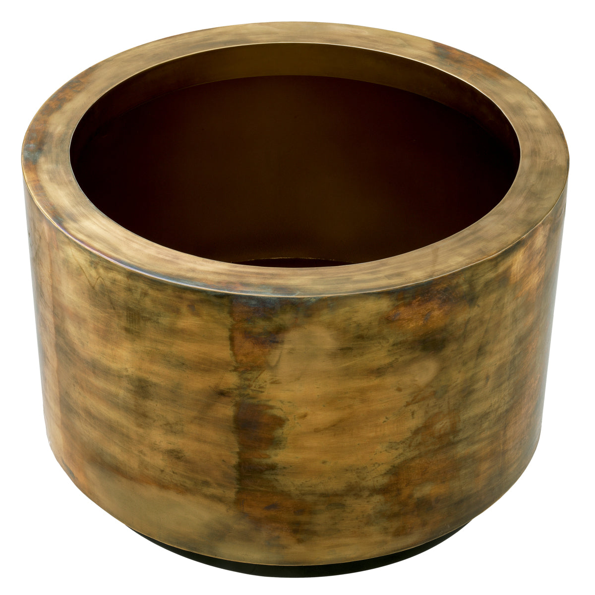 Vintage Brass Round Planter Jasper | Eichholtz Miami