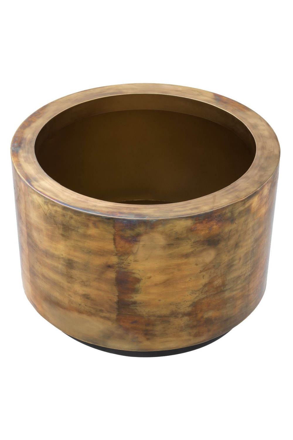 Vintage Brass Round Planter Jasper | Eichholtz Miami