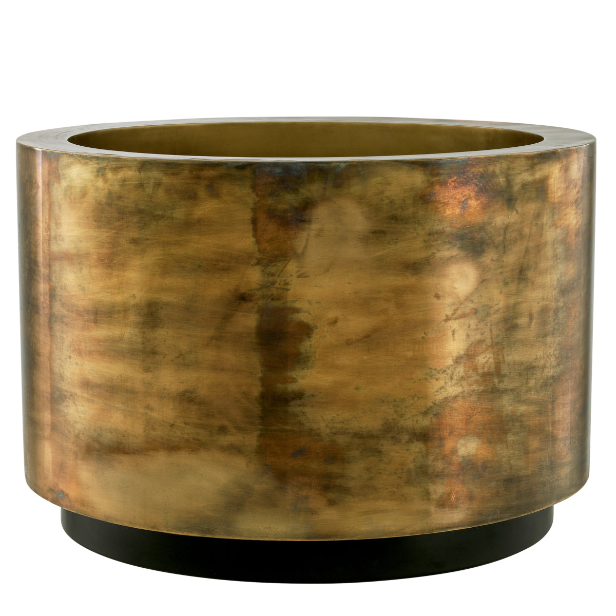 Vintage Brass Round Planter Jasper | Eichholtz Miami