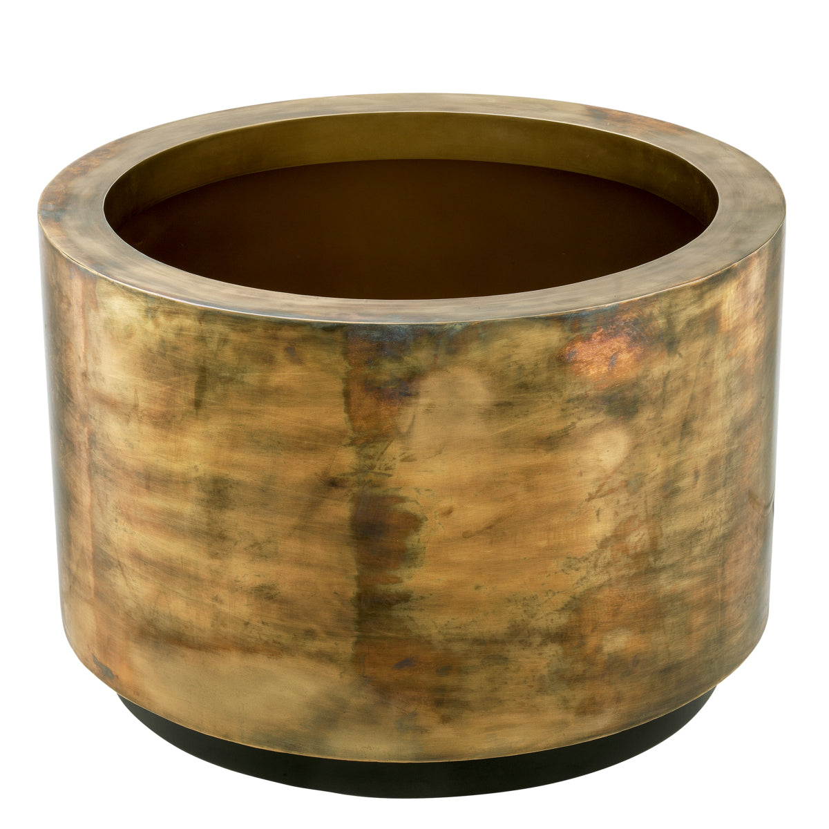 Vintage Brass Round Planter Jasper | Eichholtz Miami