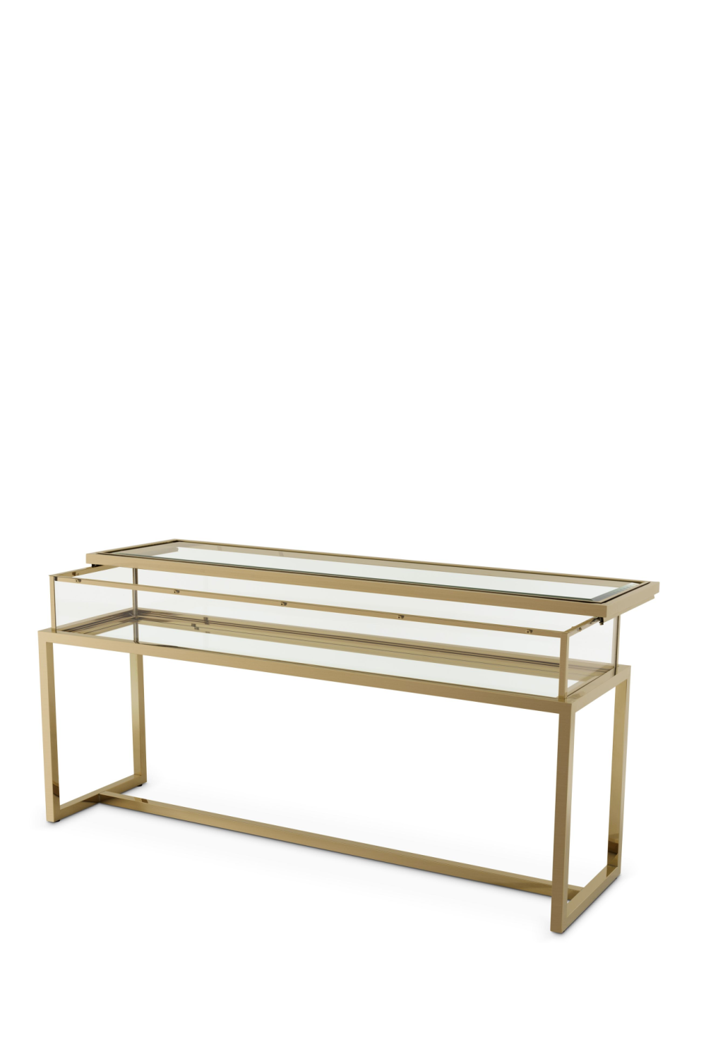 Sliding-Top Brass Console Table Harvey | Eichholtz Miami
