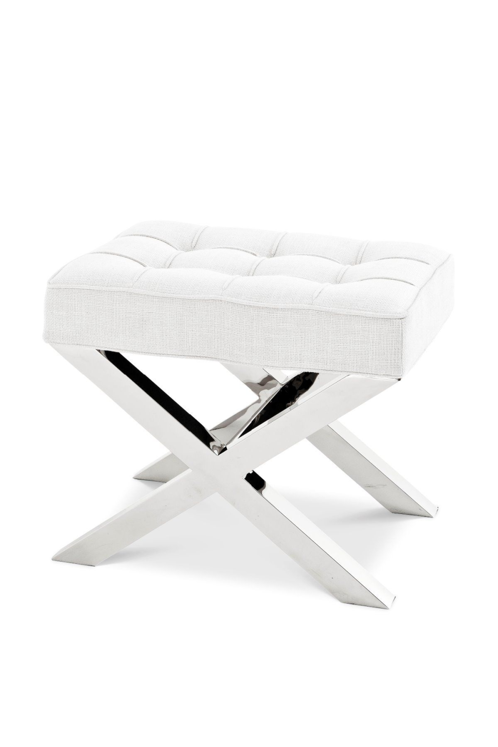 Off White X-Legged Stool Beekman | Eichholtz Miami