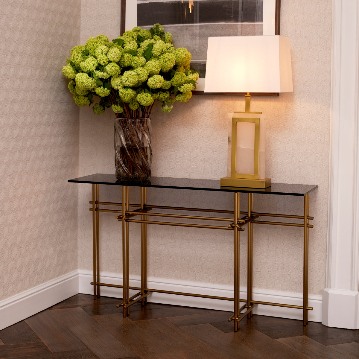 Smoked Glass Console Table Quinn | Eichholtz Miami
