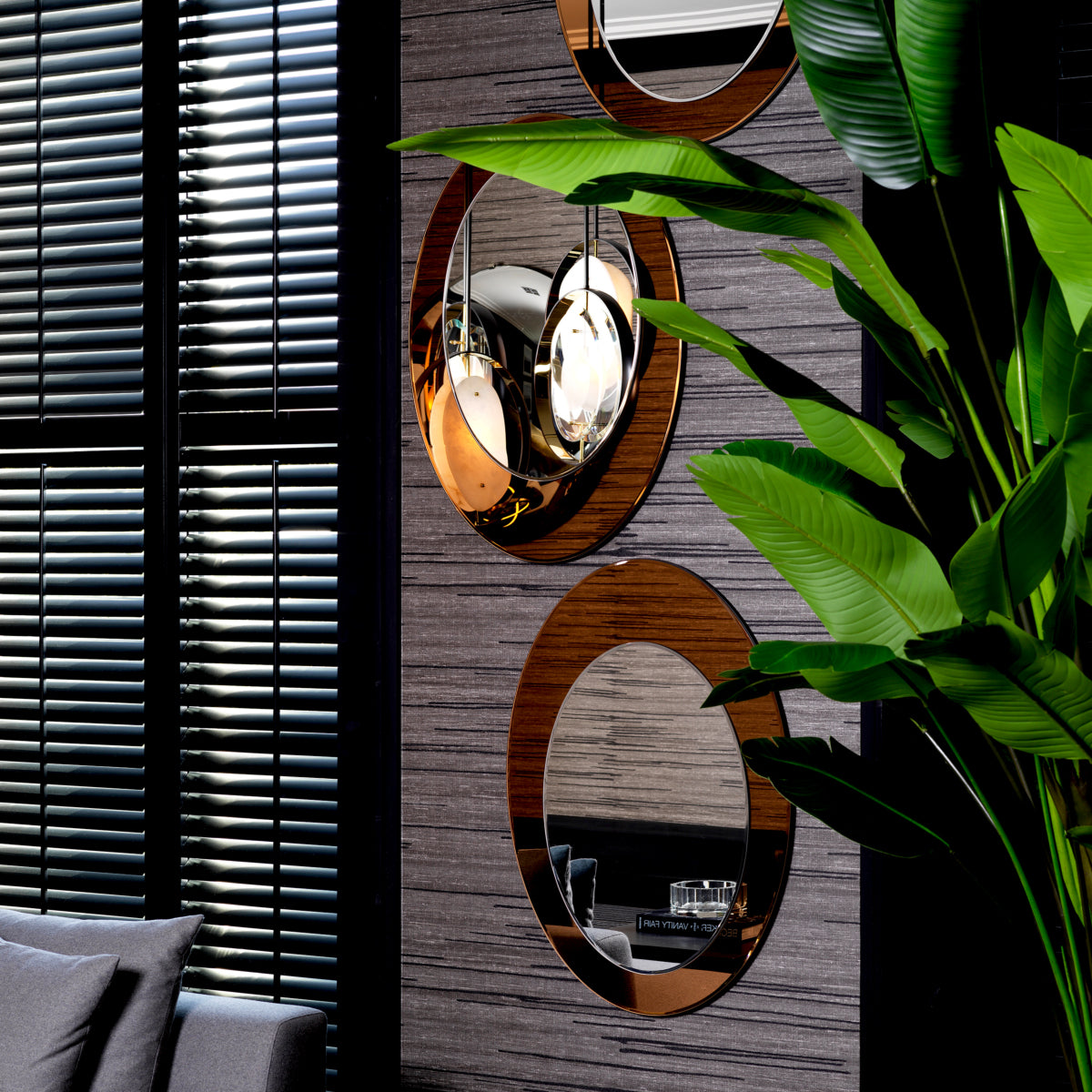 Oblong Amber Mirror Devito | Eichholtz Miami