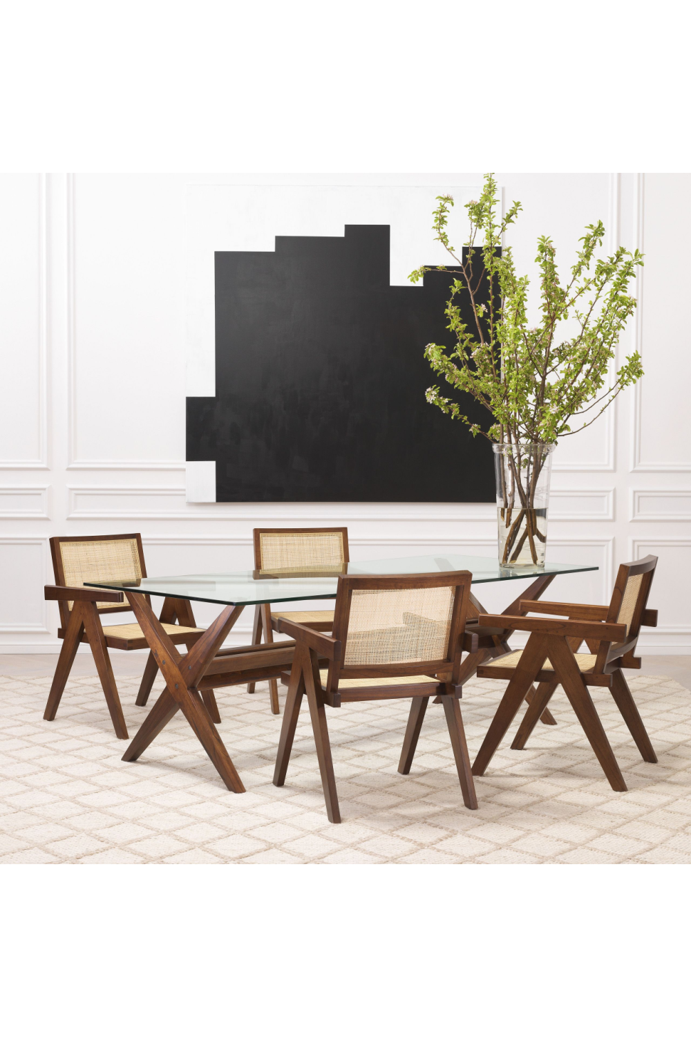 Rattan Cane Dining Armchair Aristide | Eichholtz Miami