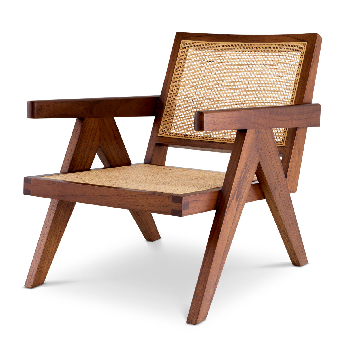 Brown Rattan Lounge Armchair Aristide | Eichholtz Miami