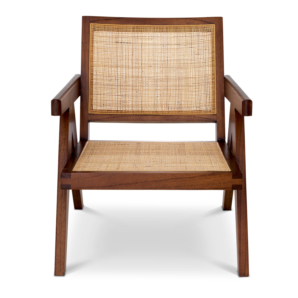 Brown Rattan Lounge Armchair Aristide | Eichholtz Miami