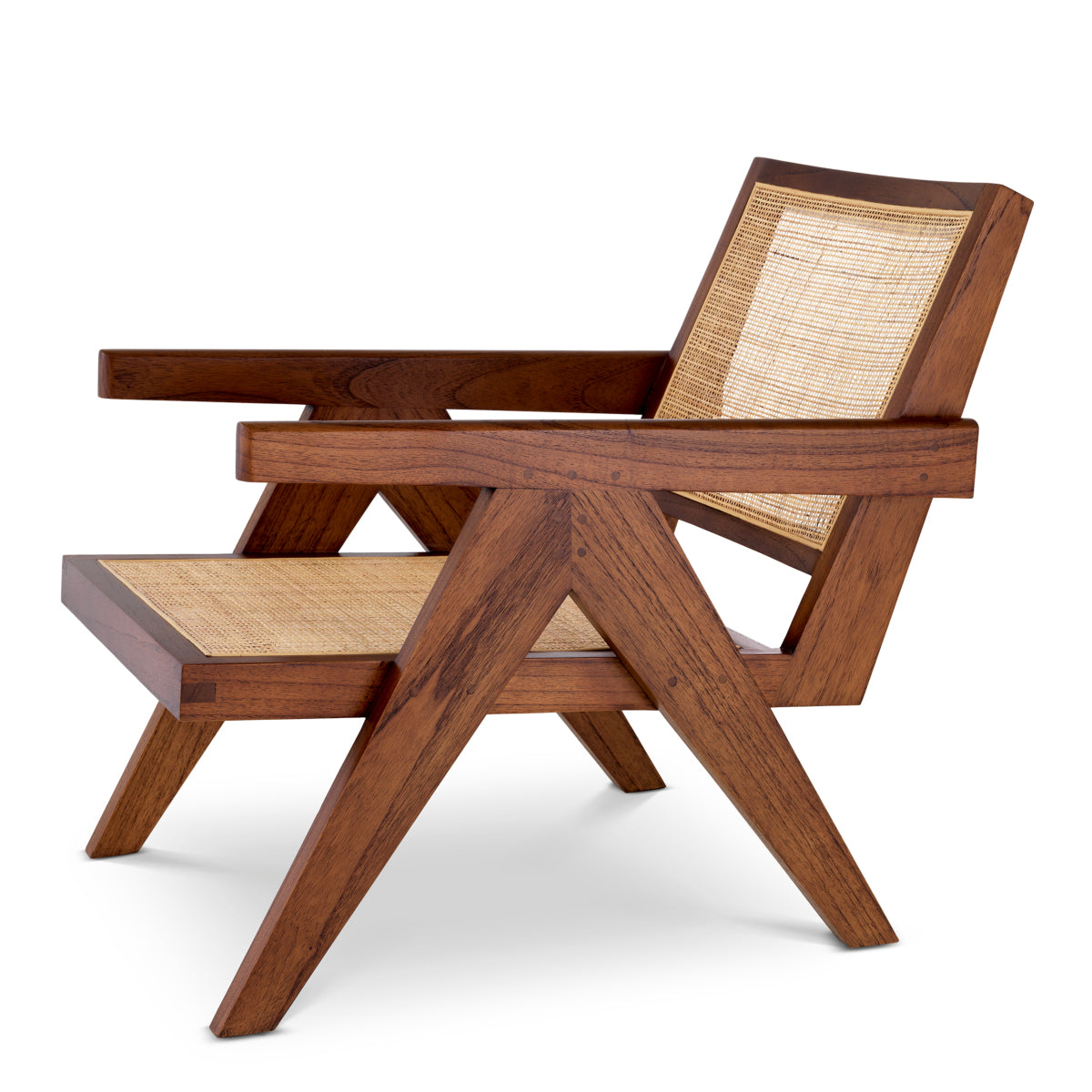 Brown Rattan Lounge Armchair Aristide | Eichholtz Miami