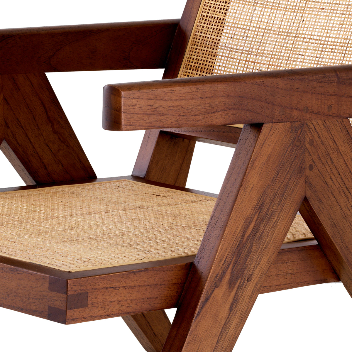 Brown Rattan Lounge Armchair Aristide | Eichholtz Miami