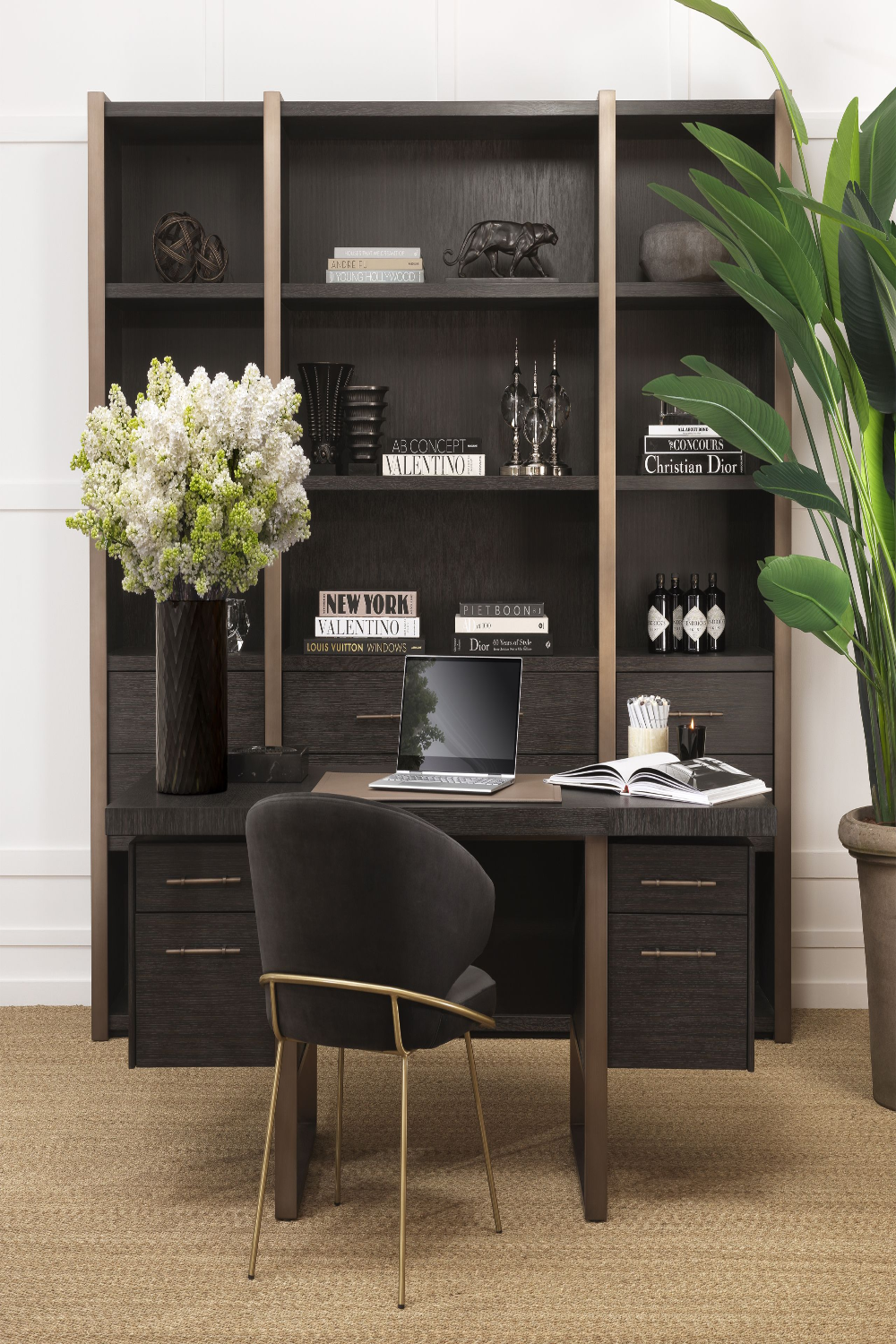 Charcoal Oak Desk Canova | Eichholtz Miami