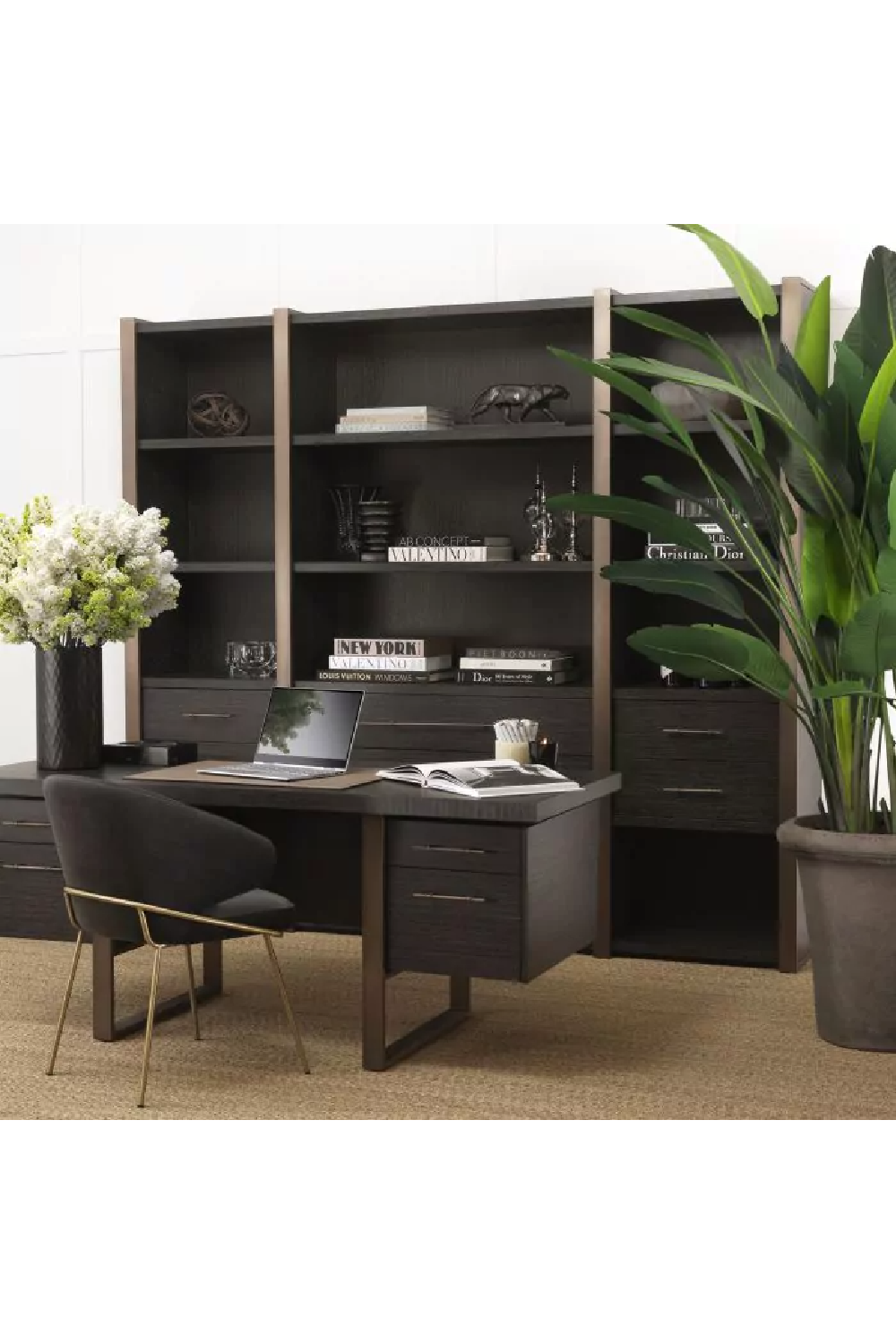 Gray Oak Shelving Cabinet Canova | Eichholtz Miami