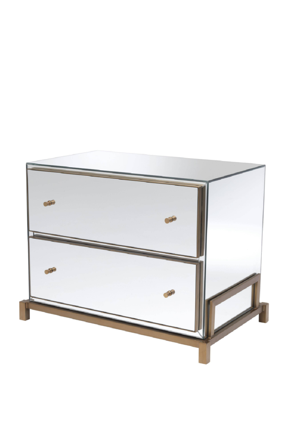 Mirror Glass Bedside Table Clarington | Eichholtz Miami