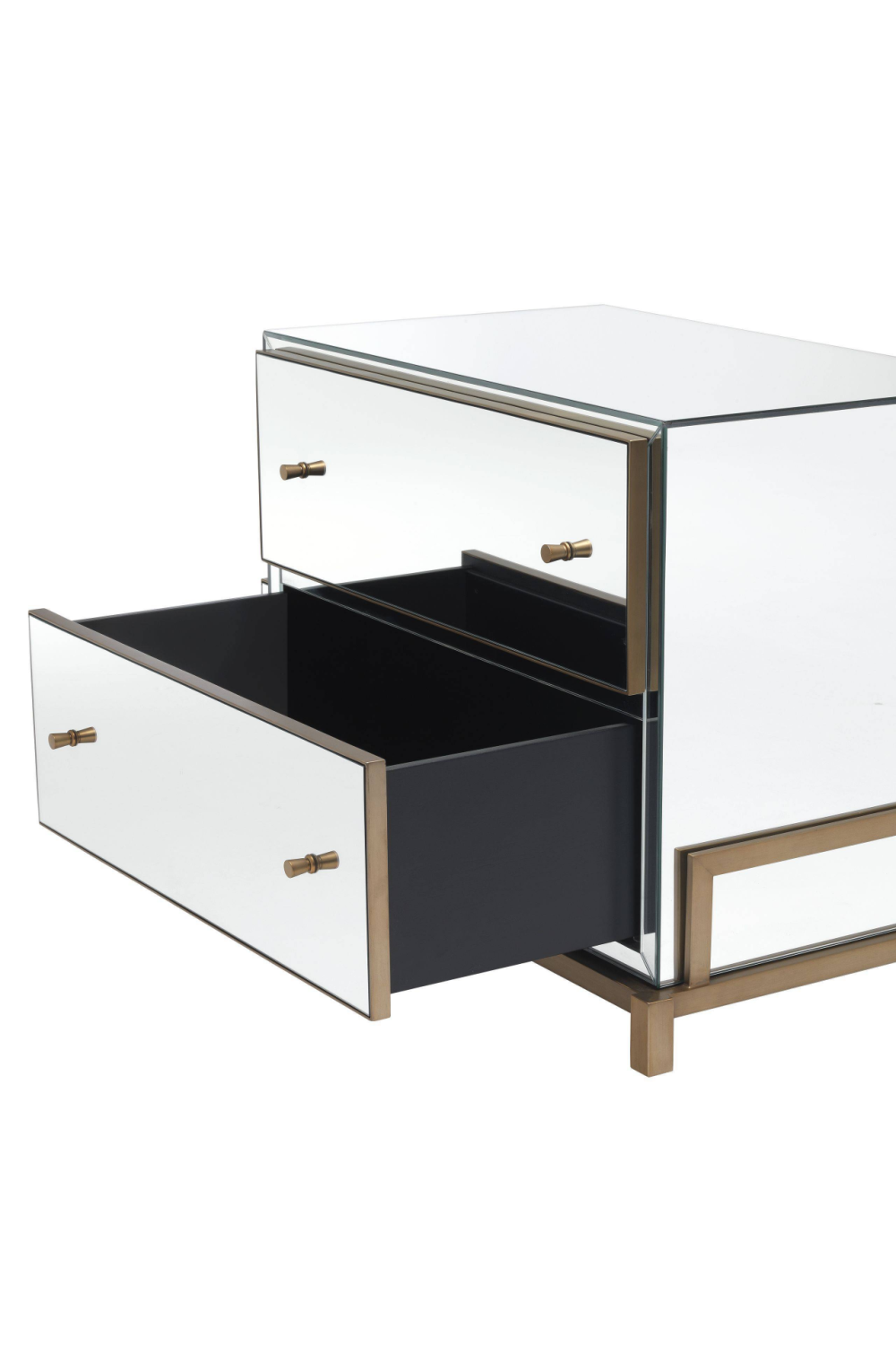 Mirror Glass Bedside Table Clarington | Eichholtz Miami