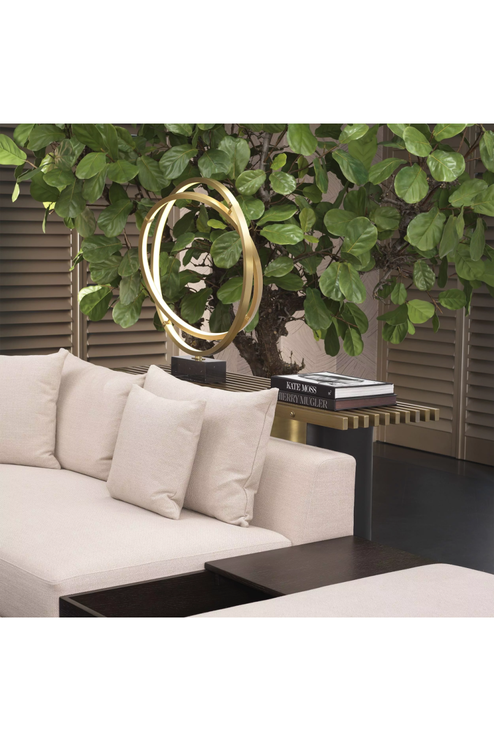 Brushed Brass Console Table Vauclair | Eichholtz Miami