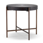 Round Gunmetal Side Table Nikos | Eichholtz Miami