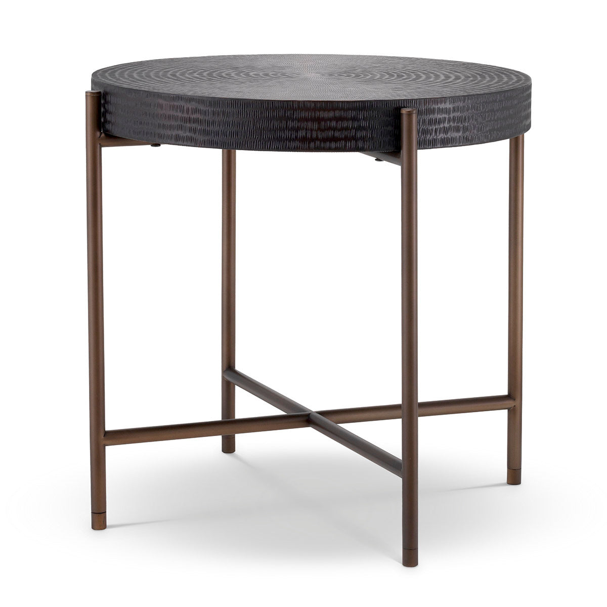 Round Gunmetal Side Table Nikos | Eichholtz Miami