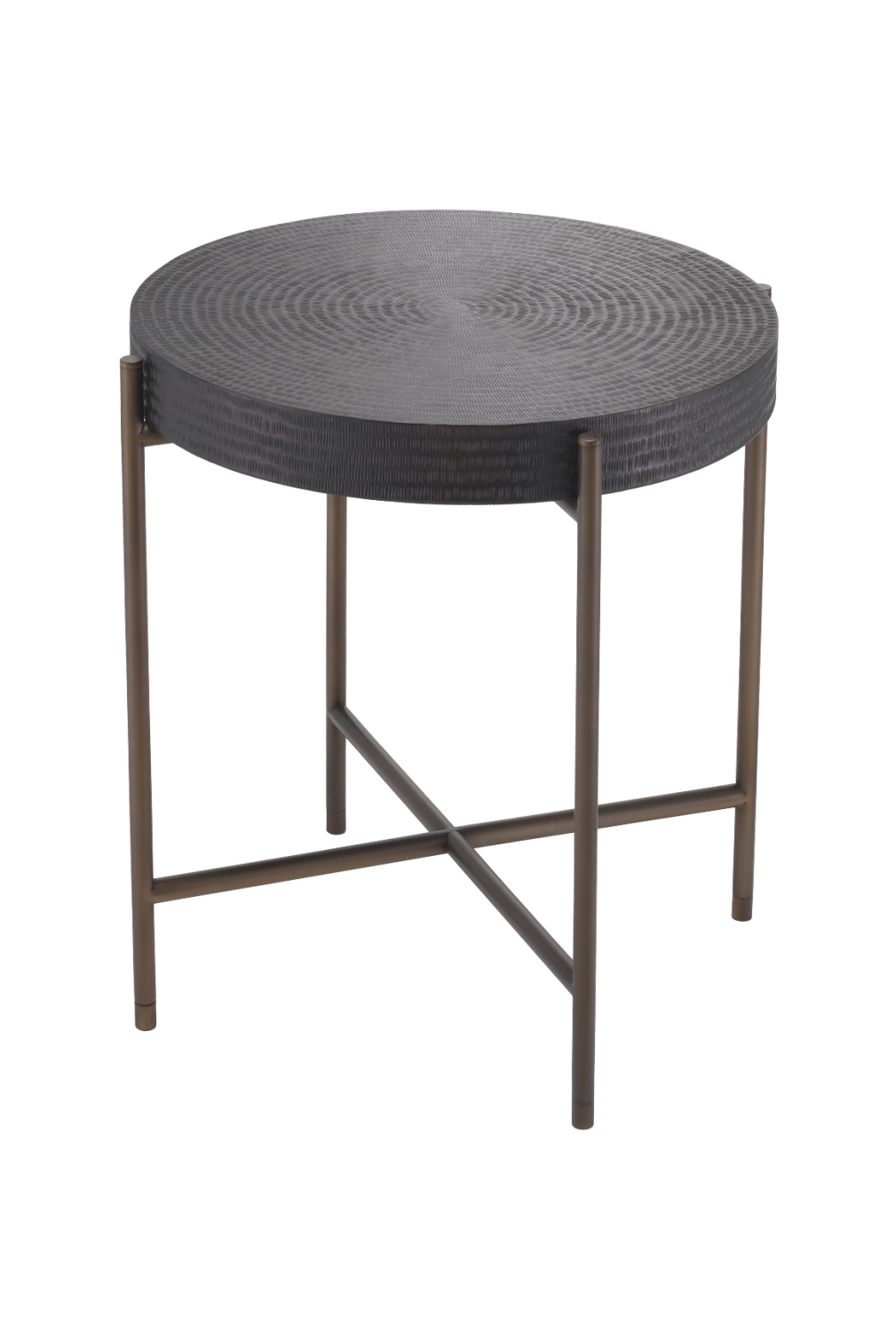Round Gunmetal Side Table Nikos | Eichholtz Miami