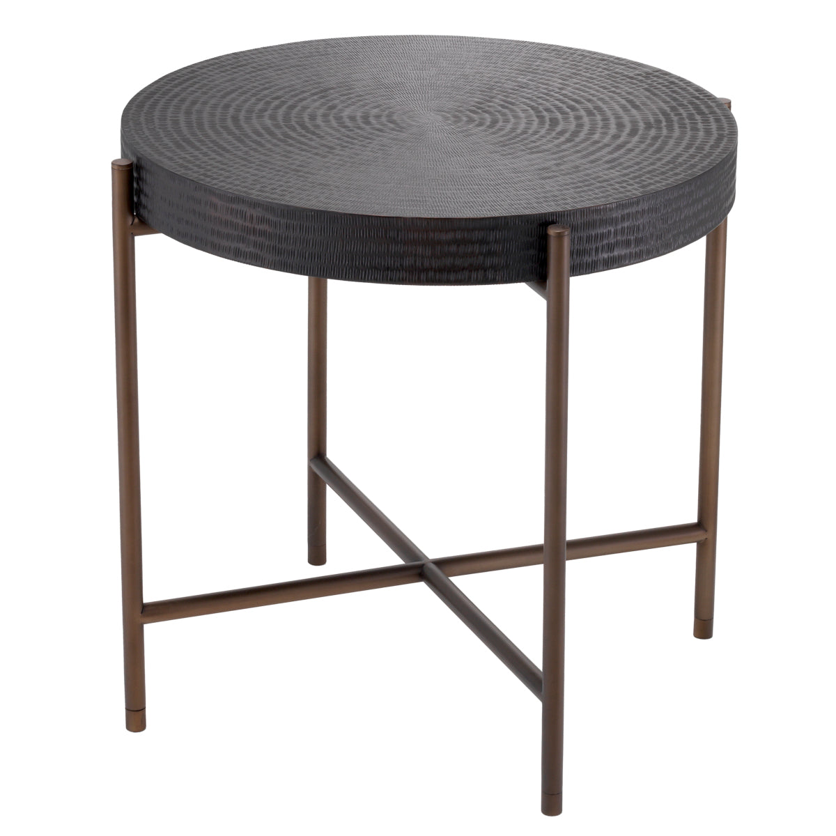 Round Gunmetal Side Table Nikos | Eichholtz Miami