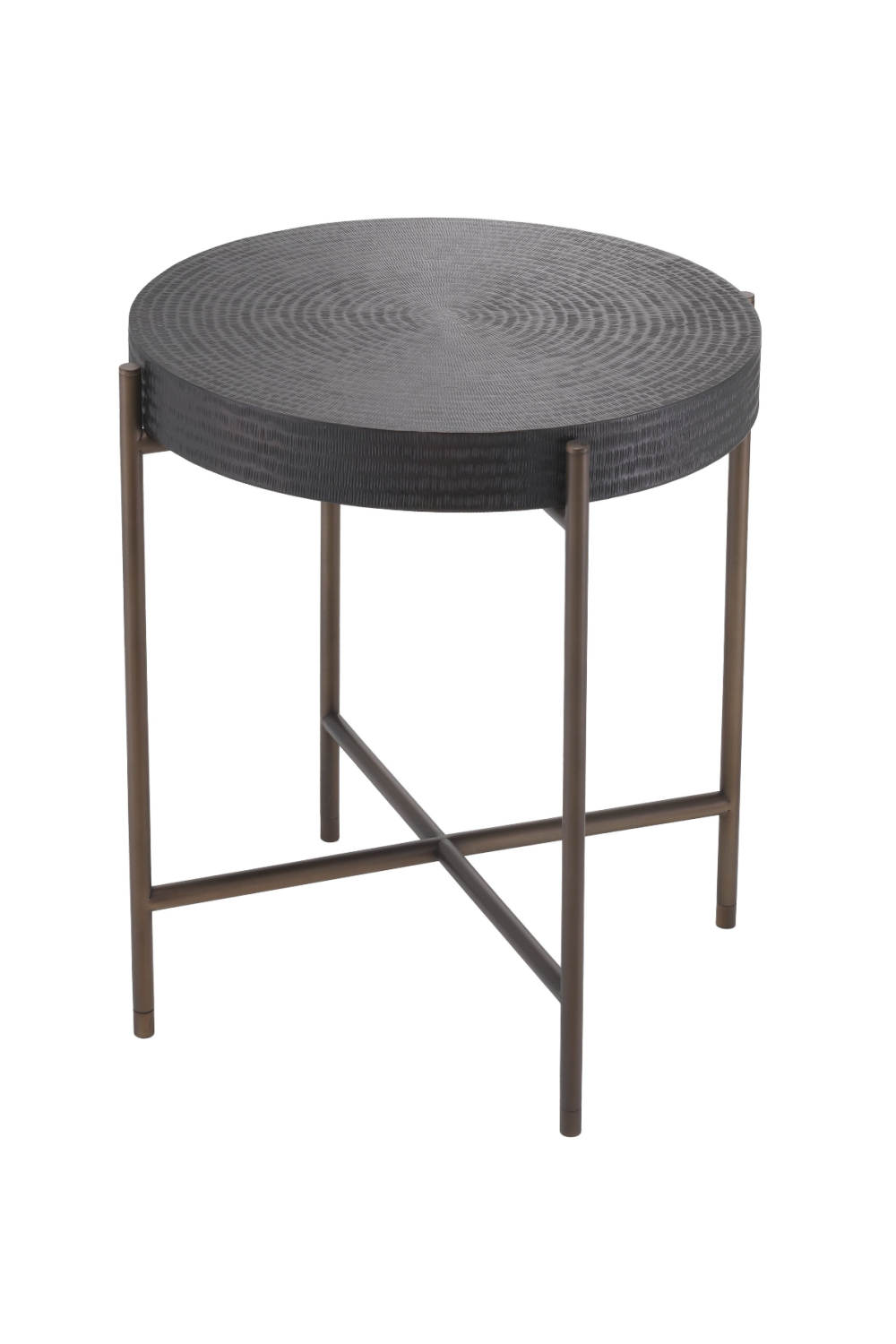 Round Gunmetal Side Table Nikos | Eichholtz Miami