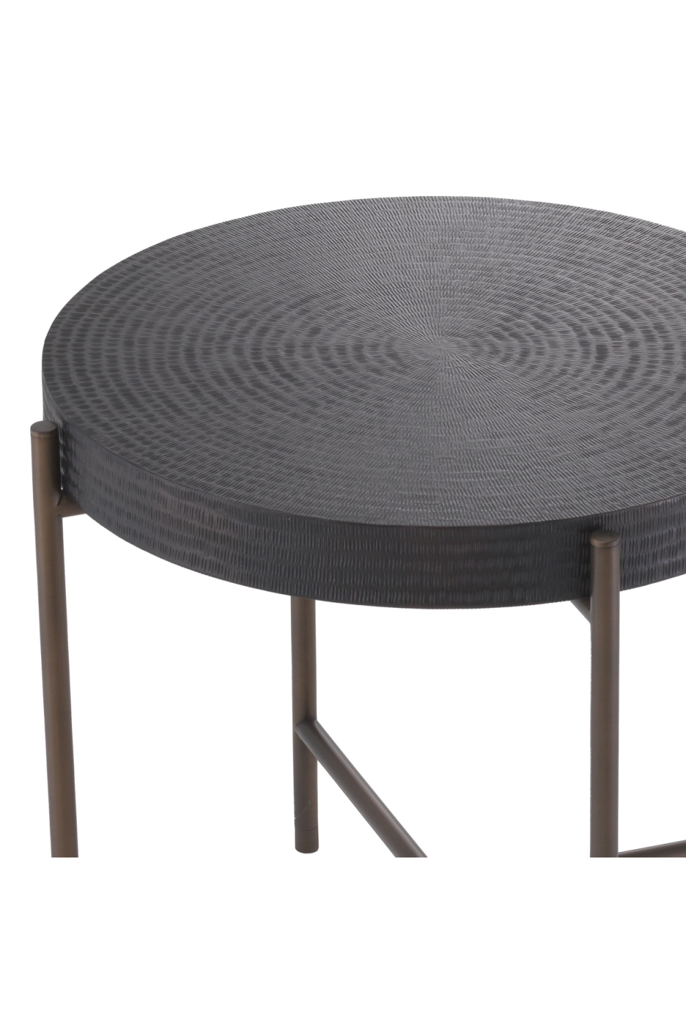 Round Gunmetal Side Table Nikos | Eichholtz Miami