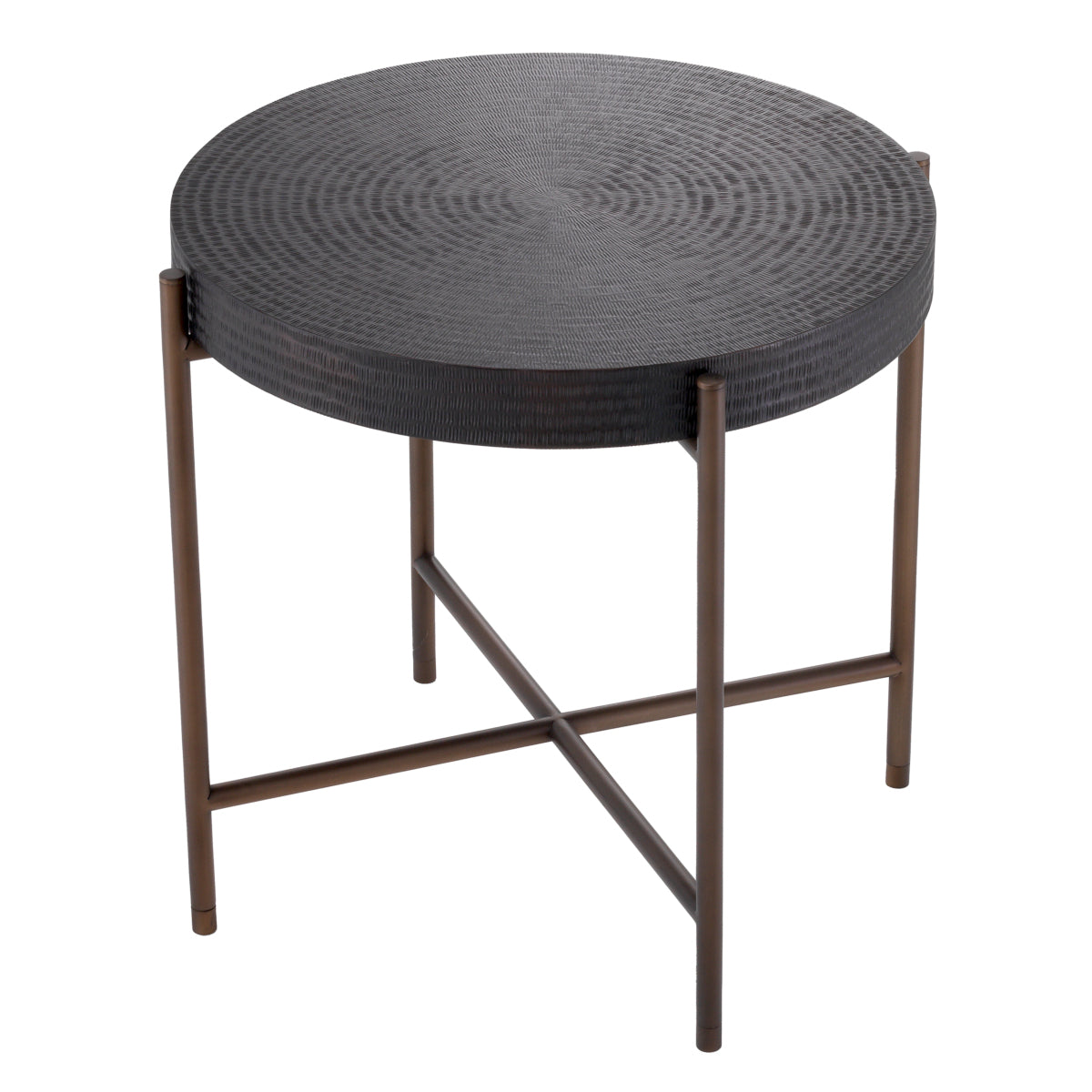 Round Gunmetal Side Table Nikos | Eichholtz Miami