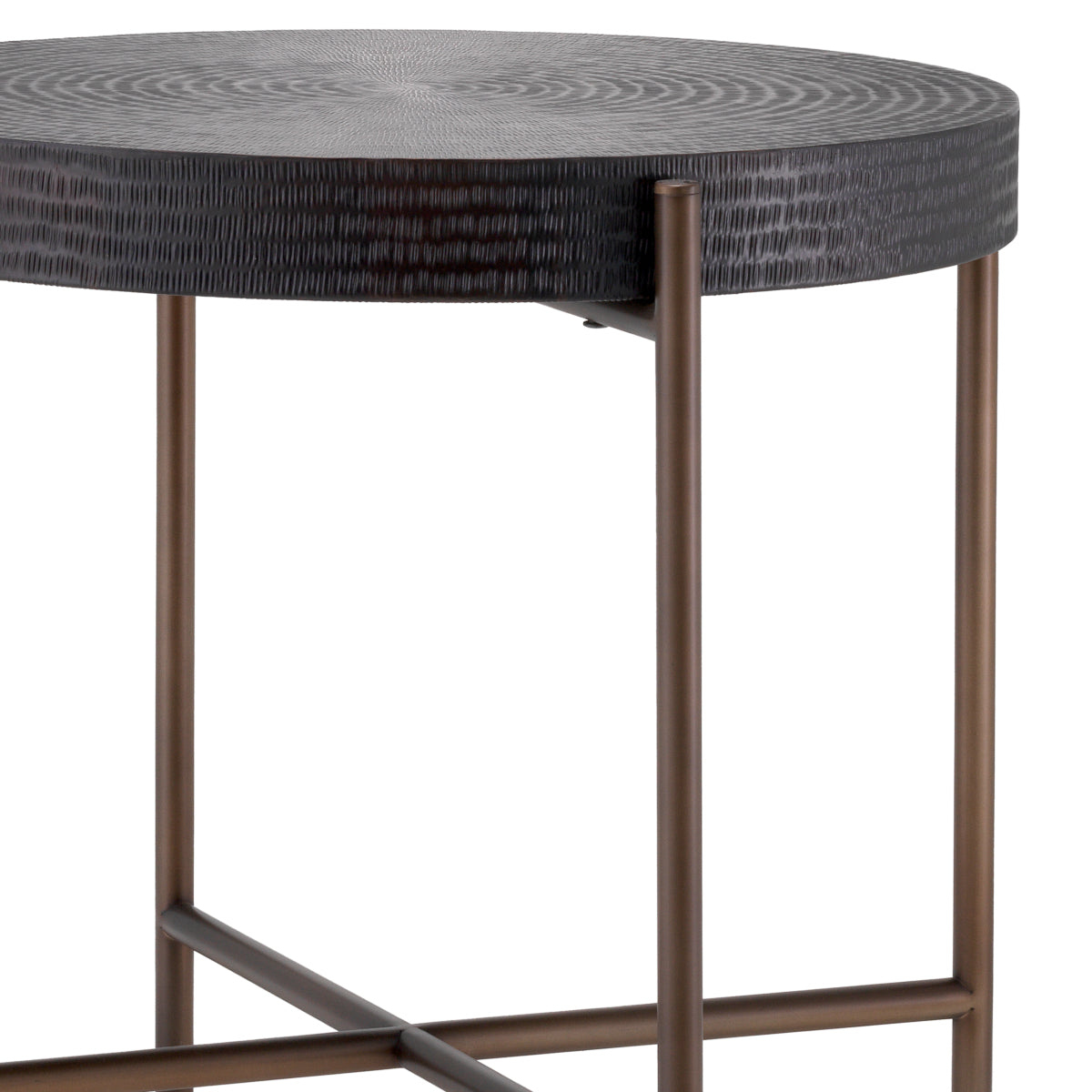Round Gunmetal Side Table Nikos | Eichholtz Miami