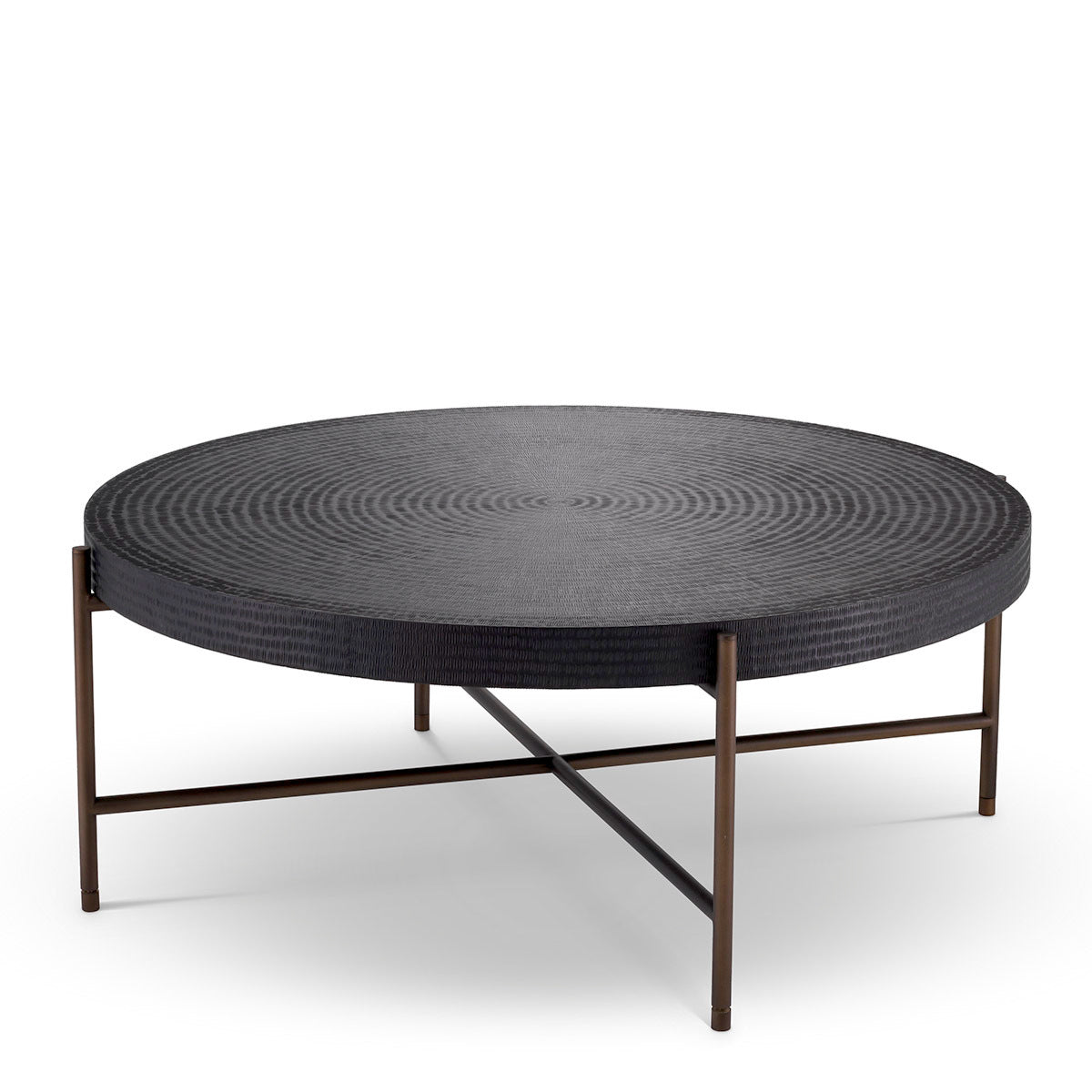 Round Gunmetal Coffee Table Nikos | Eichholtz Miami