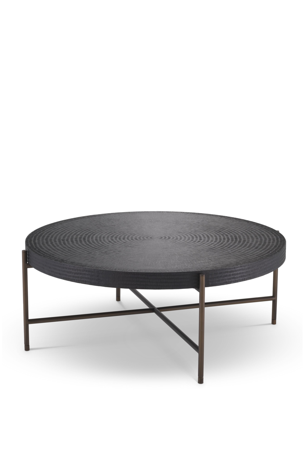 Round Gunmetal Coffee Table Nikos | Eichholtz Miami