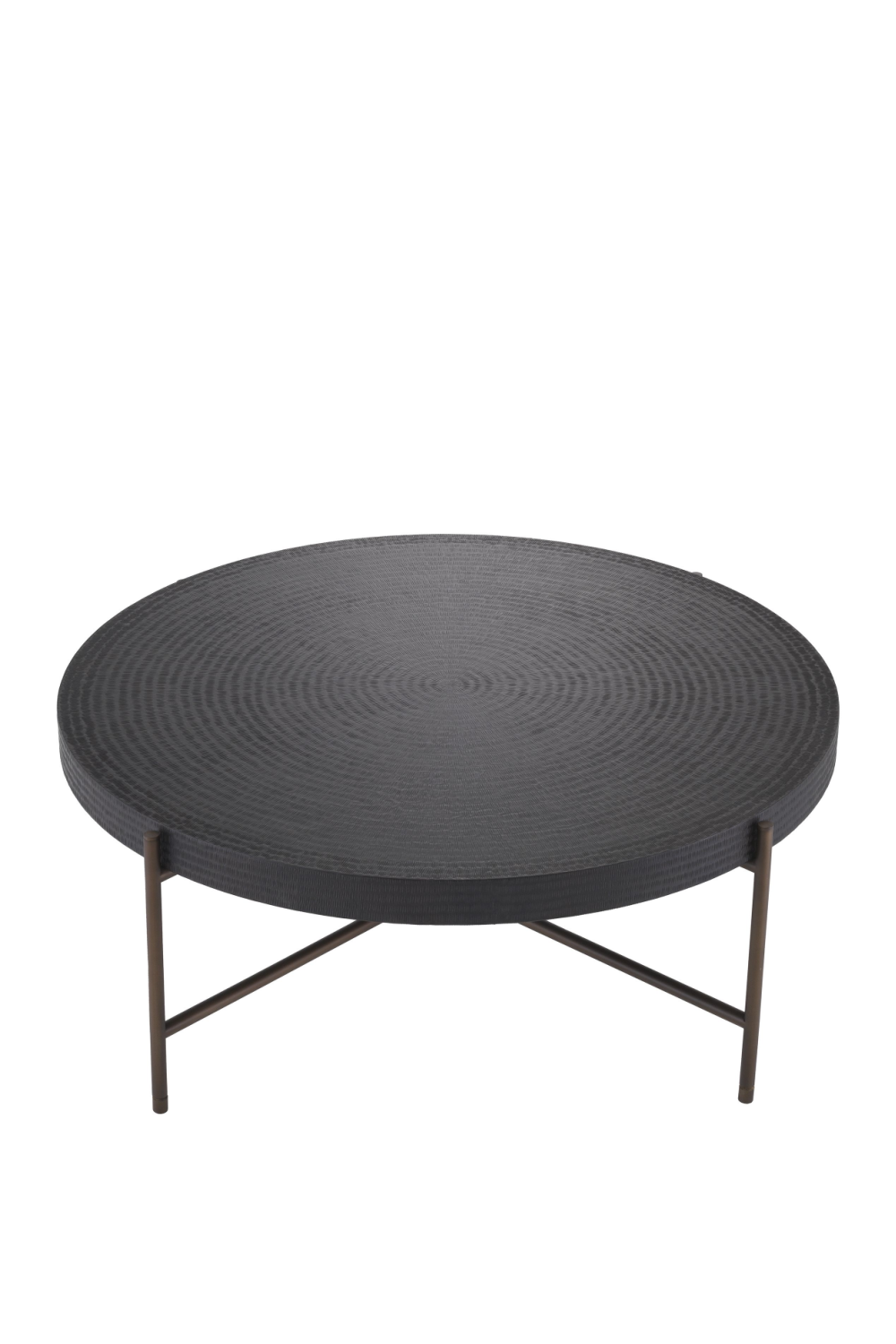 Round Gunmetal Coffee Table Nikos | Eichholtz Miami