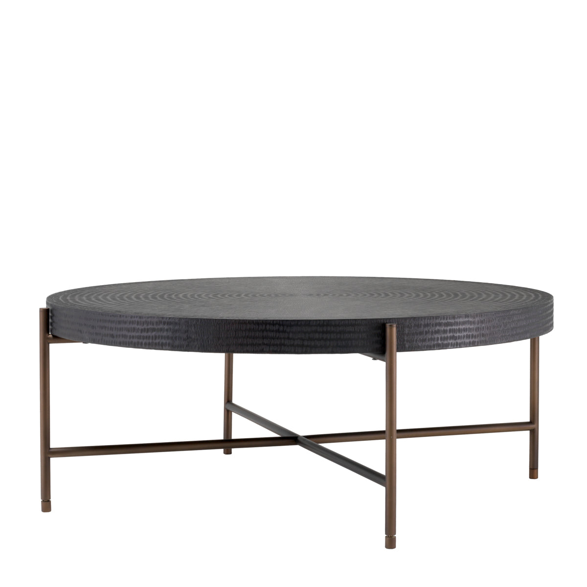 Round Gunmetal Coffee Table Nikos | Eichholtz Miami