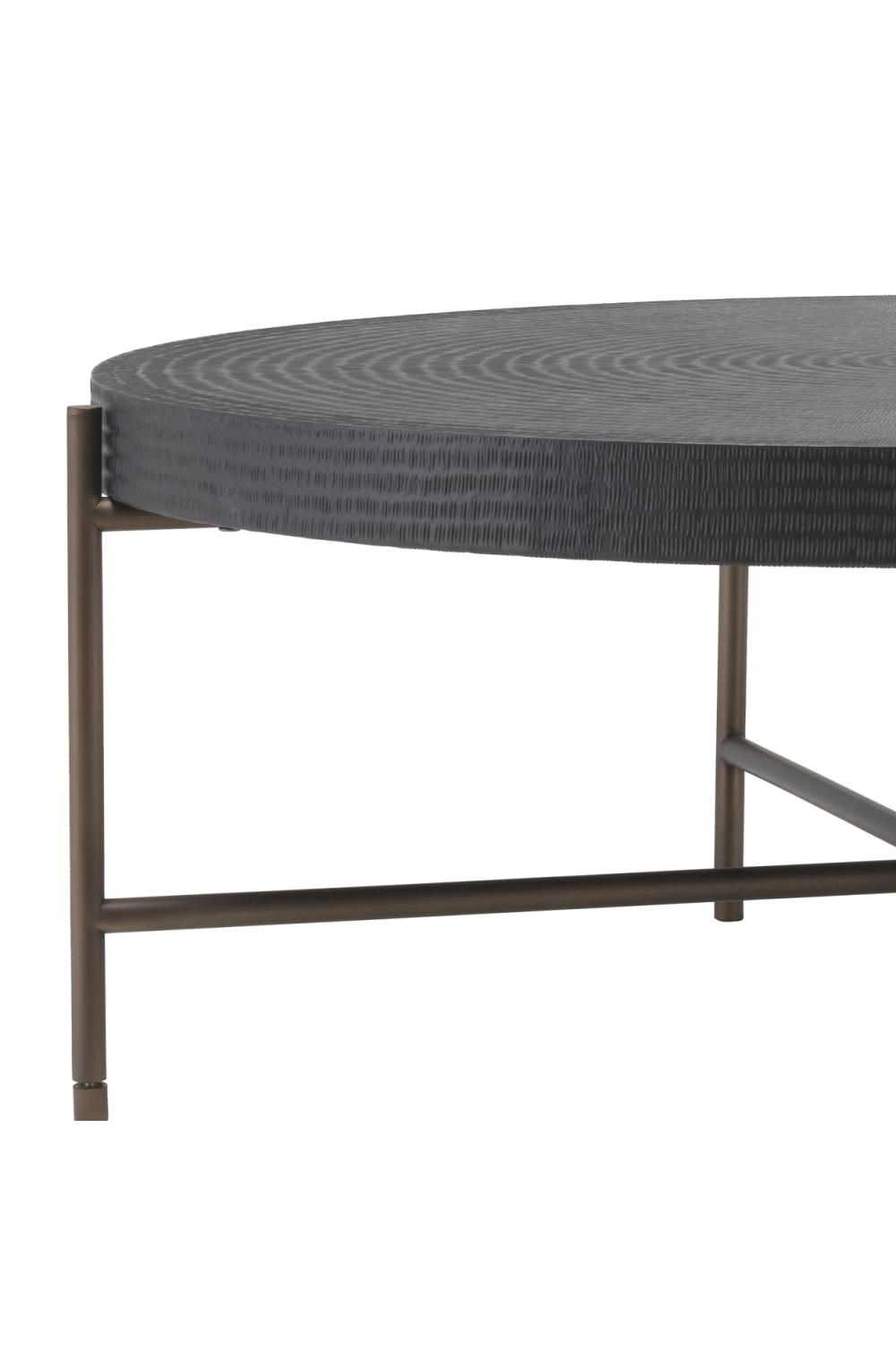 Round Gunmetal Coffee Table Nikos | Eichholtz Miami