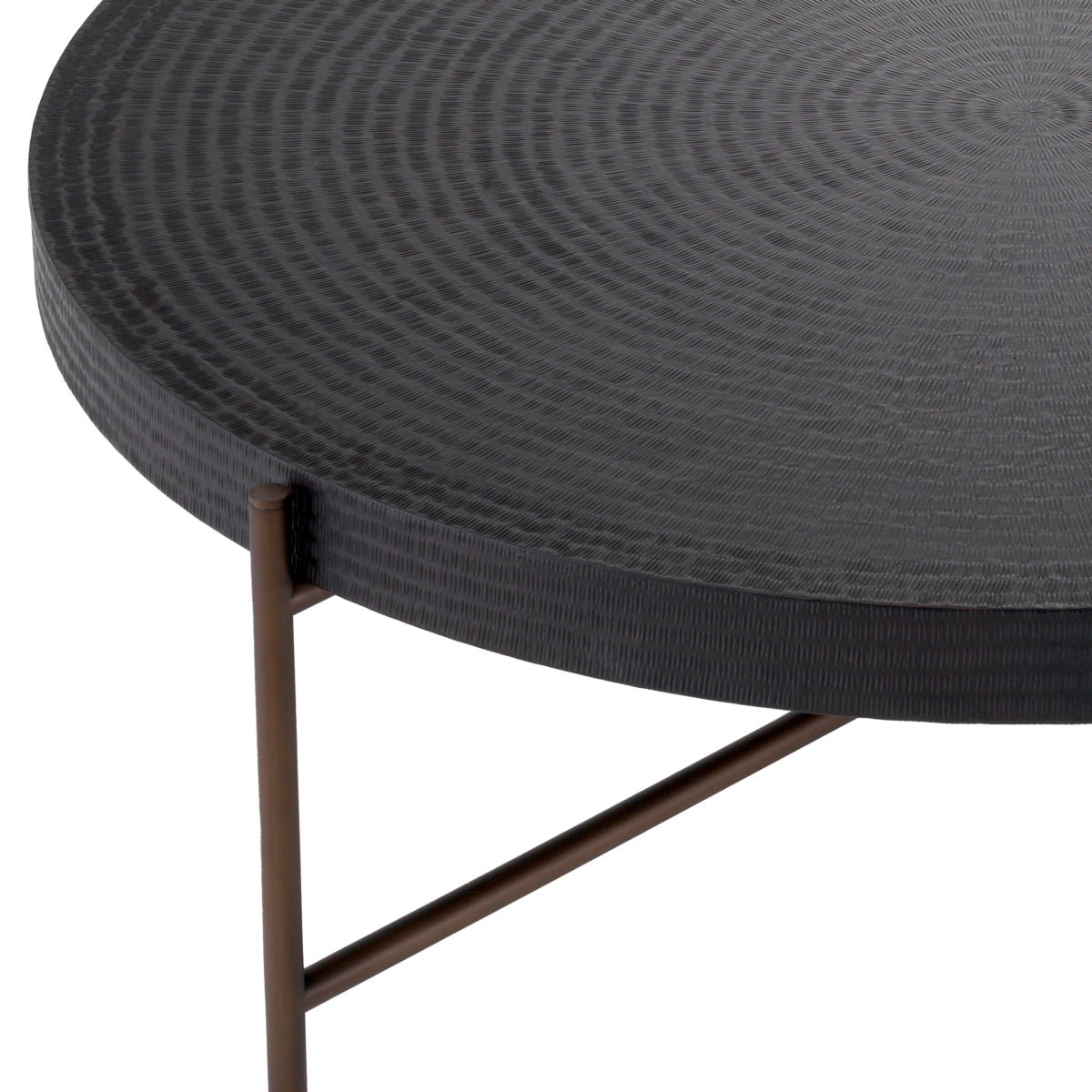 Round Gunmetal Coffee Table Nikos | Eichholtz Miami