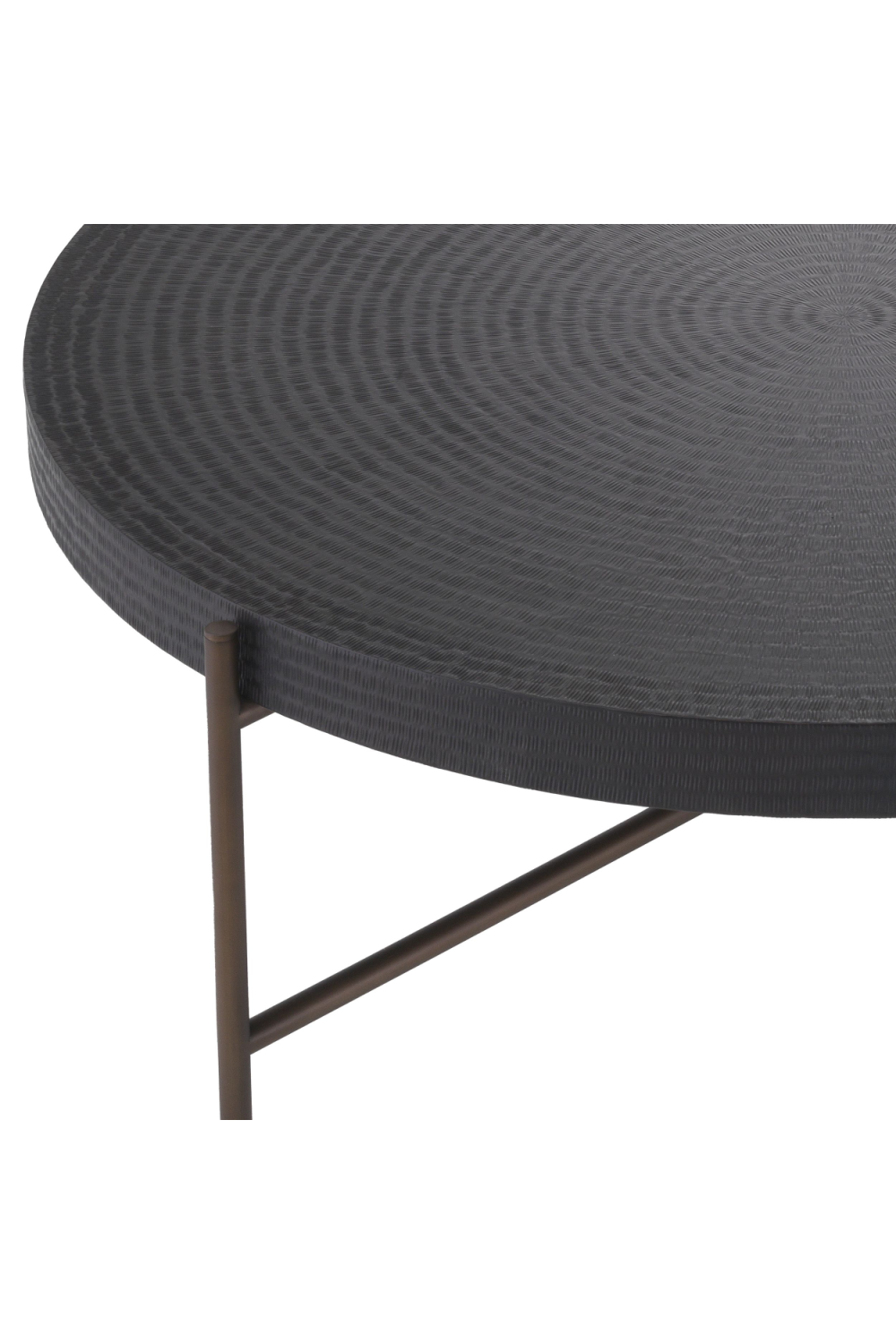 Round Gunmetal Coffee Table Nikos | Eichholtz Miami