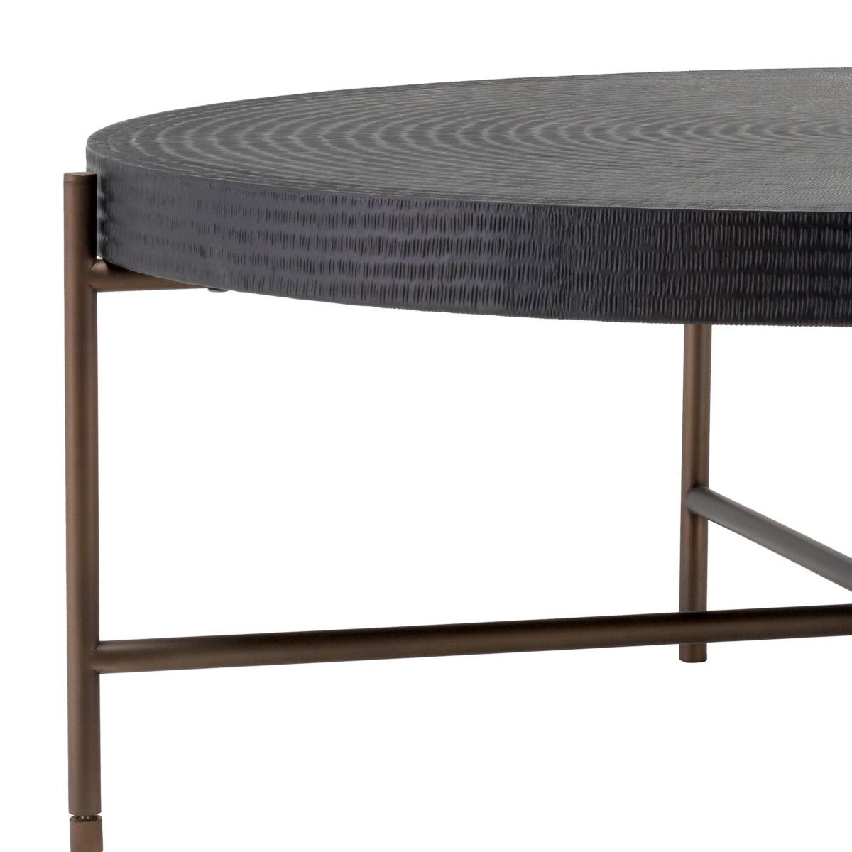 Round Gunmetal Coffee Table Nikos | Eichholtz Miami
