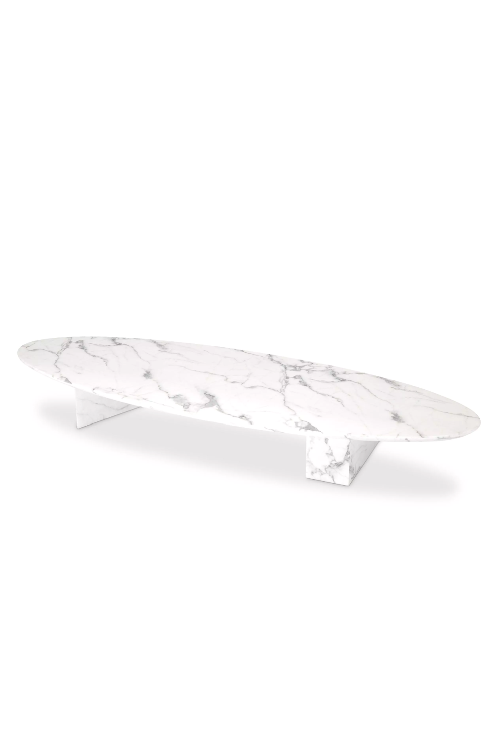 White Marble Oval Coffee Table | Eichholtz Aurore | Eichholtz Miami