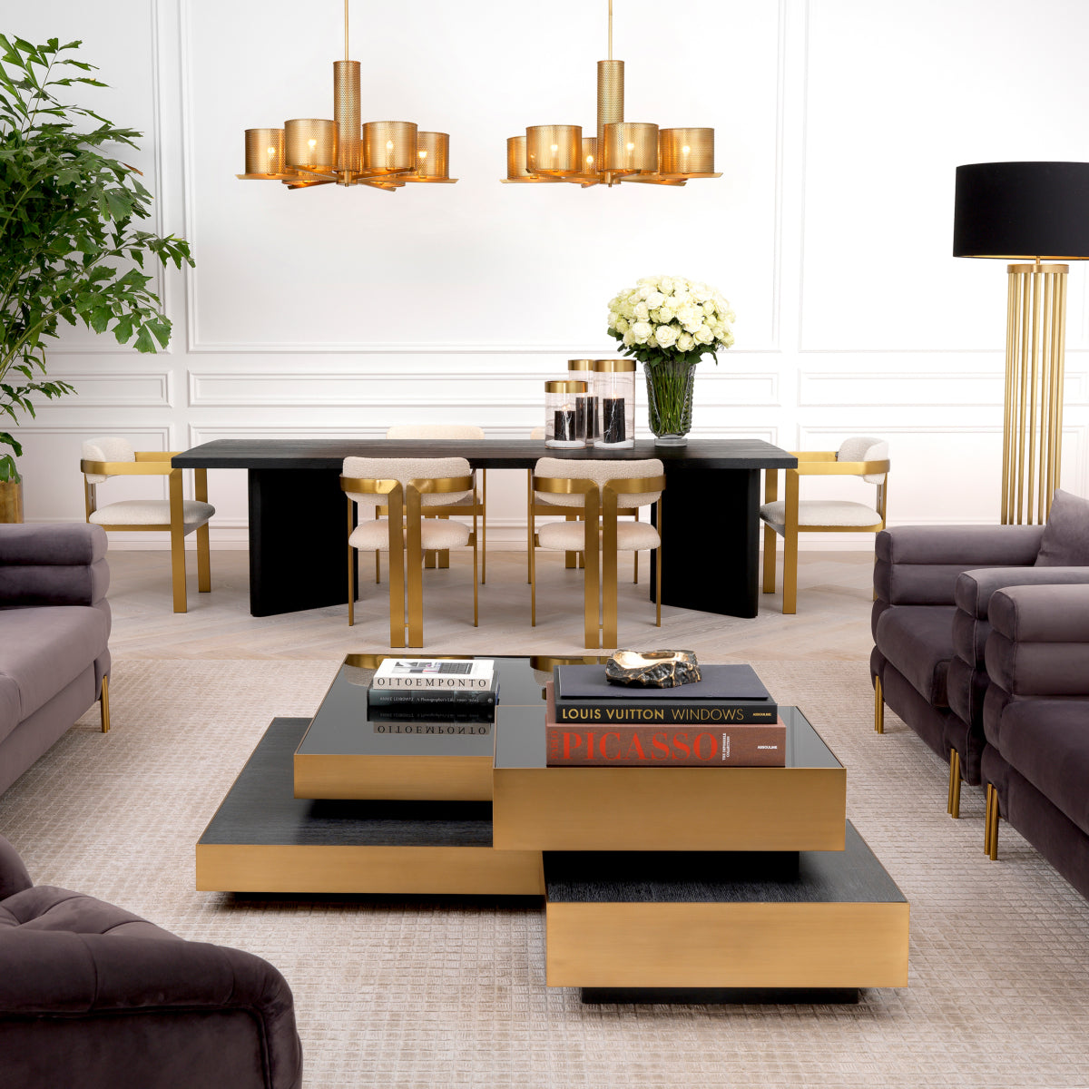 Brass Rim Coffee Table Shelton | Eichholtz Miami