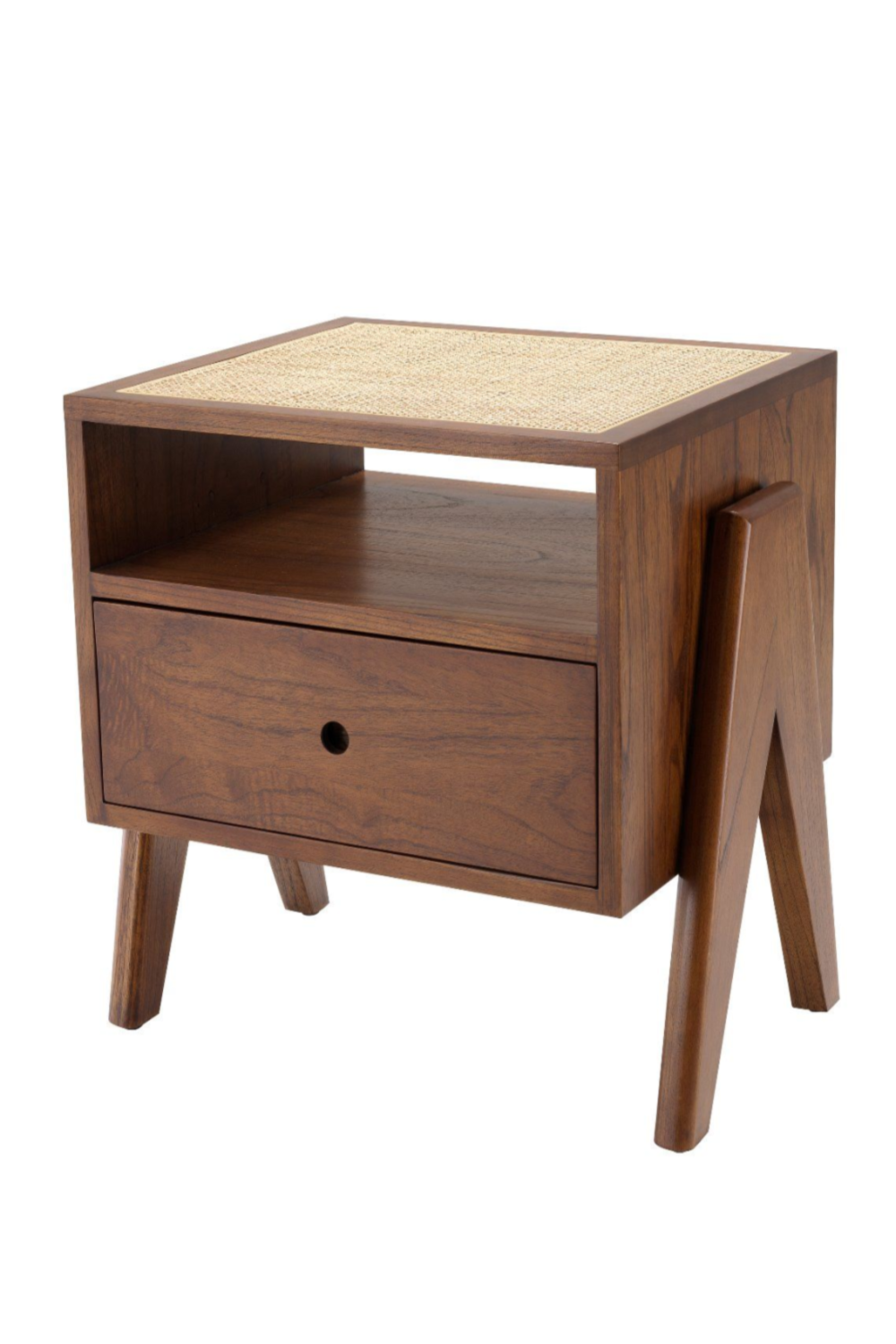 Rattan V-Legged Bedside Table Latour | Eichholtz Miami