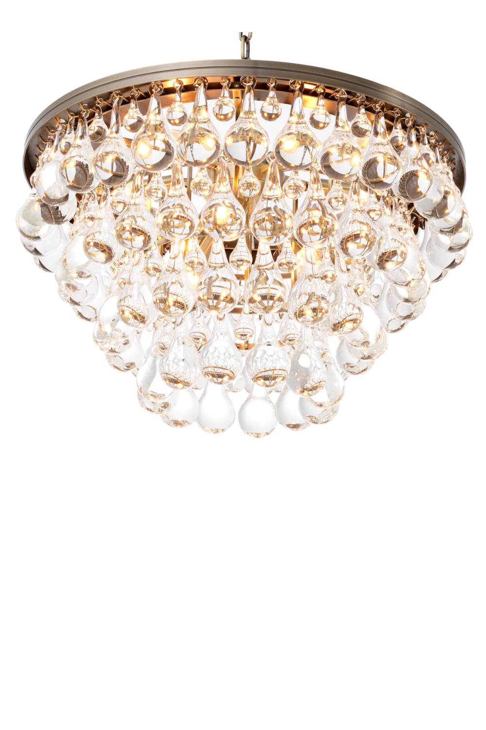 Brass Glass Drop Chandelier Bolzano | Eichholtz Miami