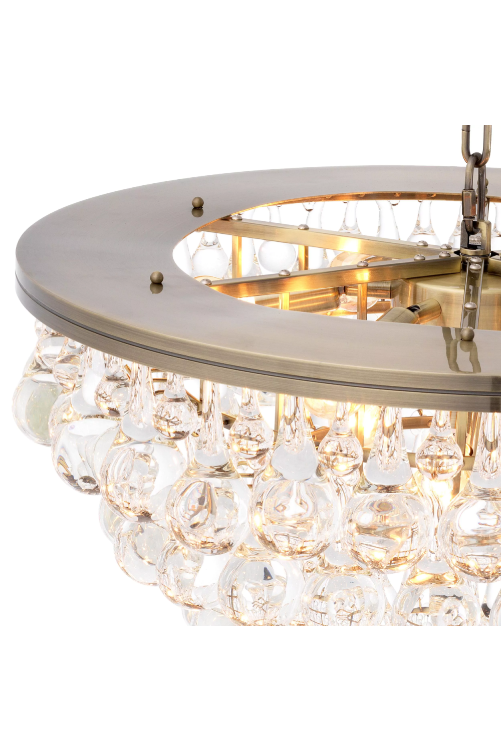Brass Glass Drop Chandelier Bolzano | Eichholtz Miami