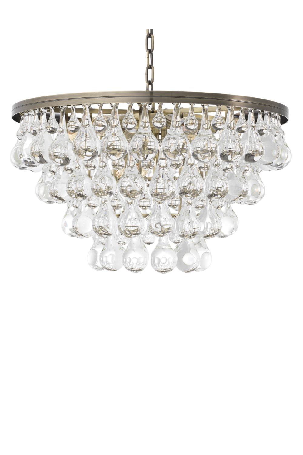 Brass Glass Drop Chandelier Bolzano | Eichholtz Miami