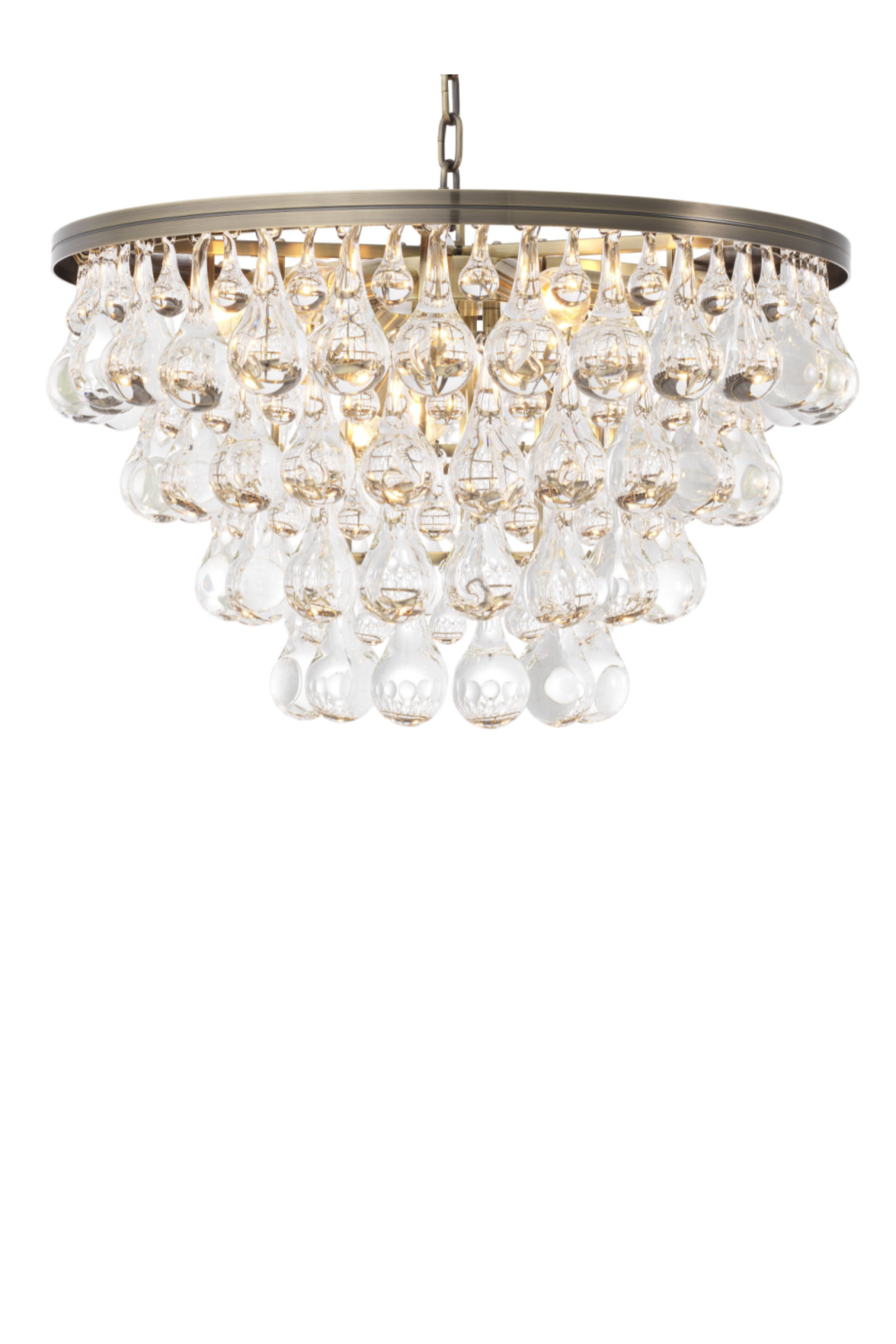 Brass Glass Drop Chandelier Bolzano | Eichholtz Miami
