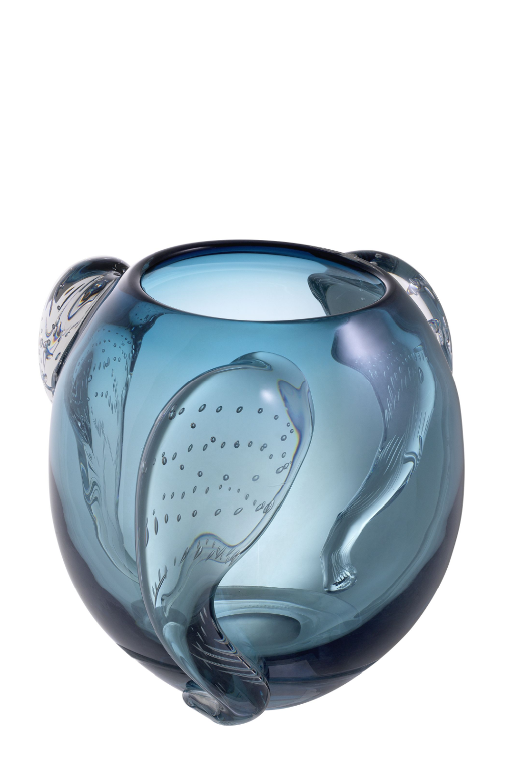 Eye-catching Blue Hand Blown Glass Vase - Eichholtz Sianluca L | Eichholtz Miami