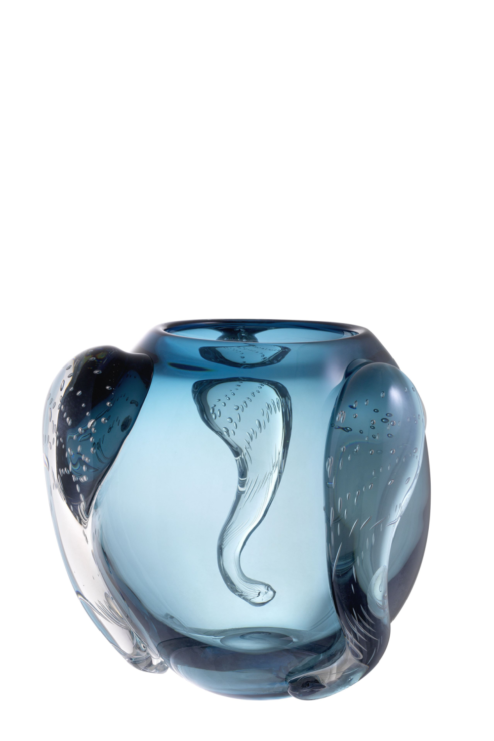 Eye-catching Blue Hand Blown Glass Vase - Eichholtz Sianluca L | Eichholtz Miami